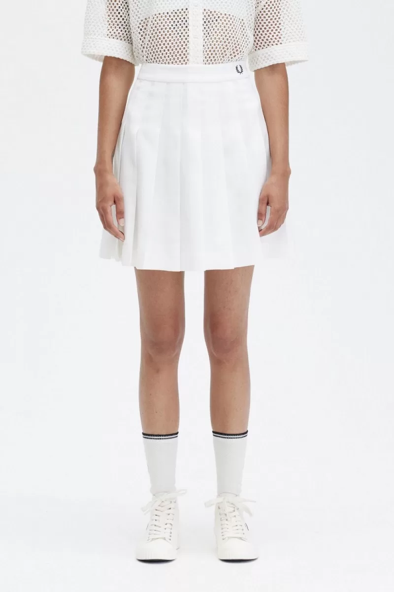 Fred Perry Pleated Tennis Women’s Skirts Snow White OKNET1760 Fred Perry Pleated Tennis Women’s Skirts Snow White OKNET1760