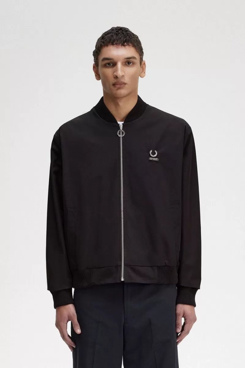 Fred Perry Printed Bomber Men’s Jackets Black KCHDT3509 Fred Perry Printed Bomber Men’s Jackets Black KCHDT3509