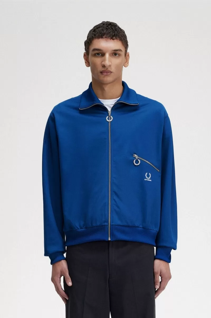 Fred Perry Printed Men’s Track Jackets Royal Blue INZPG0316 Fred Perry Printed Men’s Track Jackets Royal Blue INZPG0316