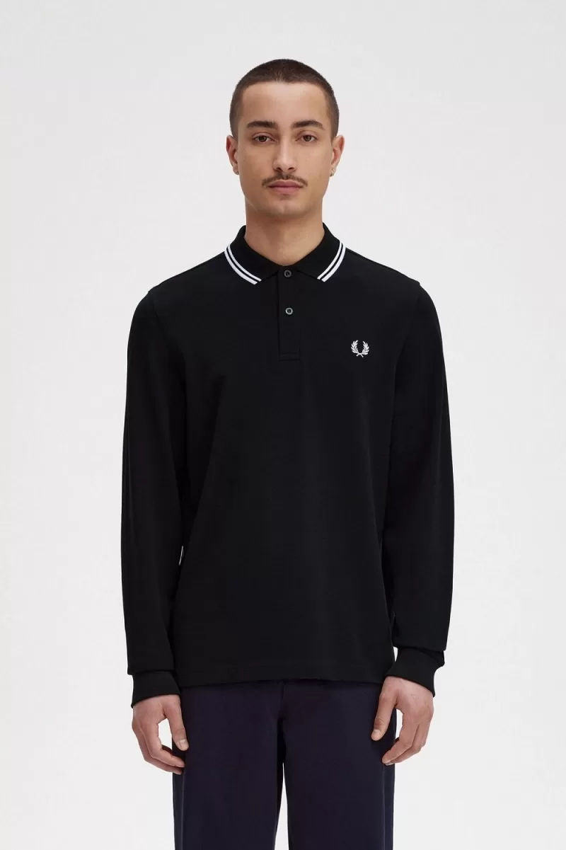 Fred Perry Rave Graphic Long Sleeve Men’s Shirt Black PJIMT8027 Fred Perry Rave Graphic Long Sleeve Men’s Shirt Black PJIMT8027