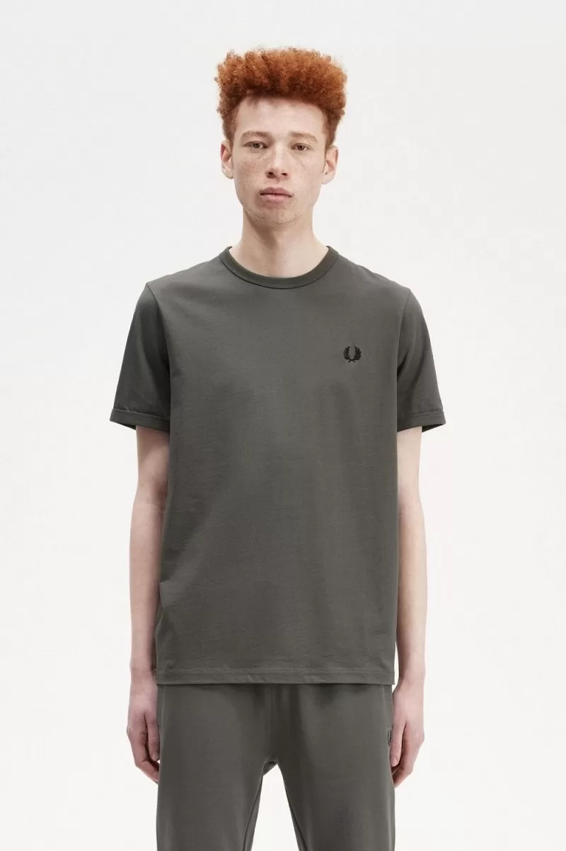 Fred Perry Ringer Men’s T-Shirt Field Green IHMKB0123 Fred Perry Ringer Men’s T-Shirt Field Green IHMKB0123