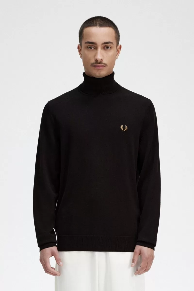 Fred Perry Roll Neck Men’s Jumper Navy PVTOC1962 Fred Perry Roll Neck Men’s Jumper Navy PVTOC1962