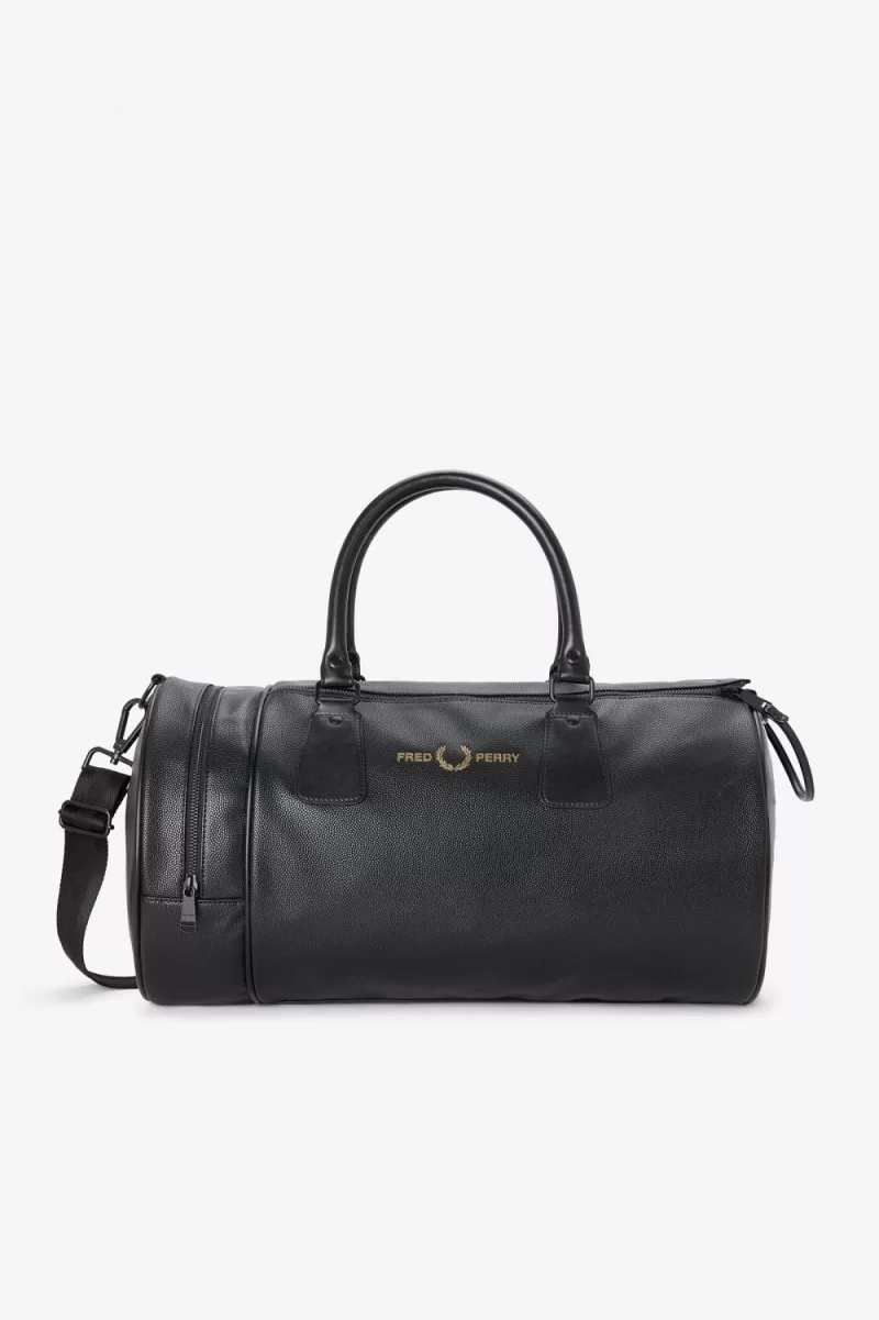 Fred Perry Scotch Grain Barrel Women’s Bags Black KZGUI7169 Fred Perry Scotch Grain Barrel Women’s Bags Black KZGUI7169