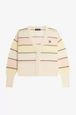 Fred Perry Striped Open Knit Women’s Cardigan Silky Peach DHBLU0957