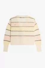 Fred Perry Striped Open Knit Women’s Cardigan Silky Peach DHBLU0957
