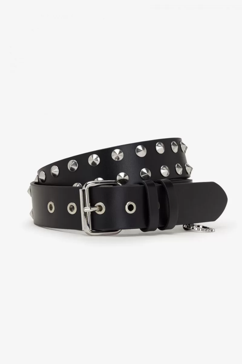 Fred Perry Studded Leather Men’s Belts Black QHDON0254 Fred Perry Studded Leather Men’s Belts Black QHDON0254