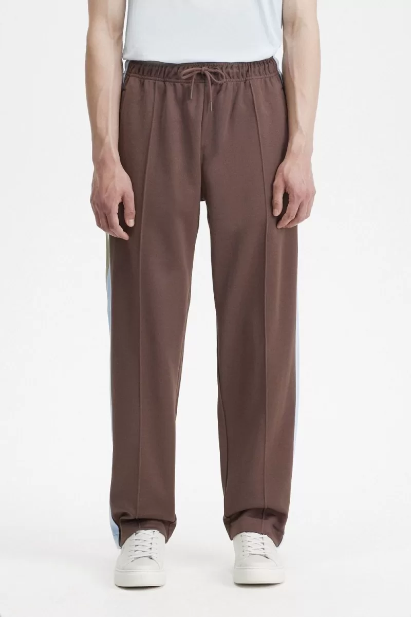 Fred Perry Tape Detail Track Men’s Pants Dark Red IATNM3896 Fred Perry Tape Detail Track Men’s Pants Dark Red IATNM3896