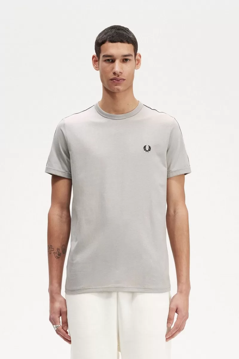 Fred Perry Taped Ringer Men’s T-Shirt Grey NJXSO3789 Fred Perry Taped Ringer Men’s T-Shirt Grey NJXSO3789