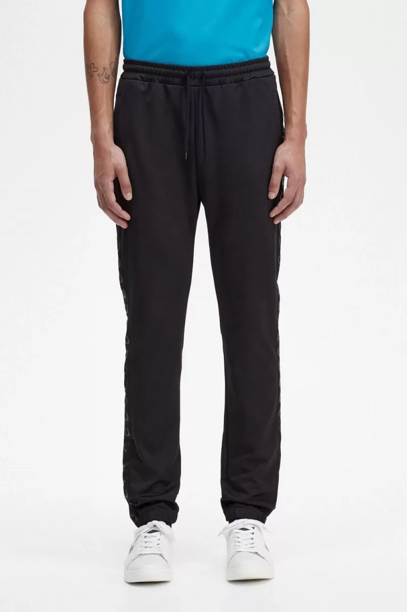 Fred Perry Taped Track Mens Pants Black  142 ZOOM - Fred Perry Taped Track Men's Pants Black ENUWY2163
