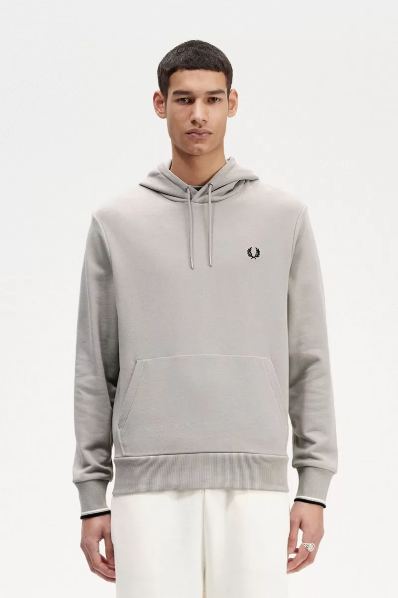Fred Perry Tipped Hooded Men’s Sweatshirts Grey SDYNO8724 Fred Perry Tipped Hooded Men’s Sweatshirts Grey SDYNO8724