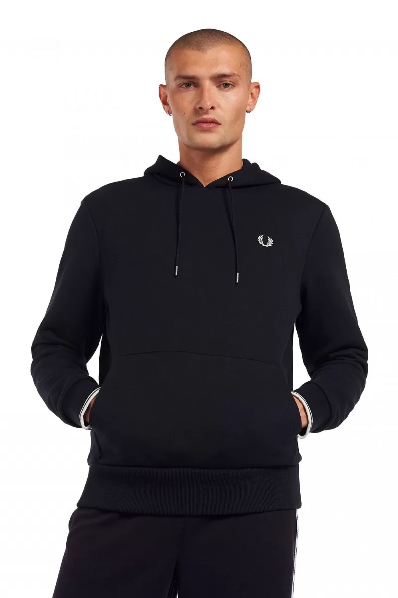 Fred Perry Tipped Hooded Men’s Sweatshirts Navy YOSRQ3201 Fred Perry Tipped Hooded Men’s Sweatshirts Navy YOSRQ3201