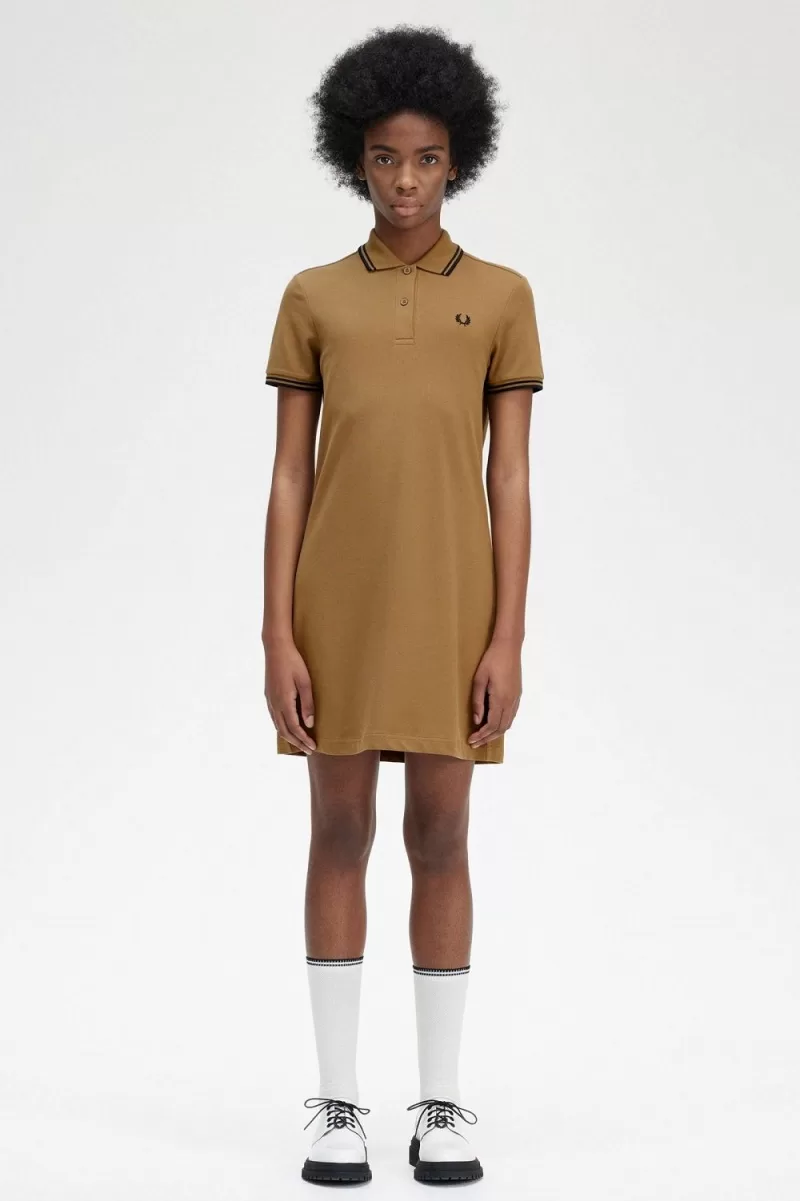 Fred Perry Twin Tipped Shirt Women’s Dress Brown APYRB7516 Fred Perry Twin Tipped Shirt Women’s Dress Brown APYRB7516