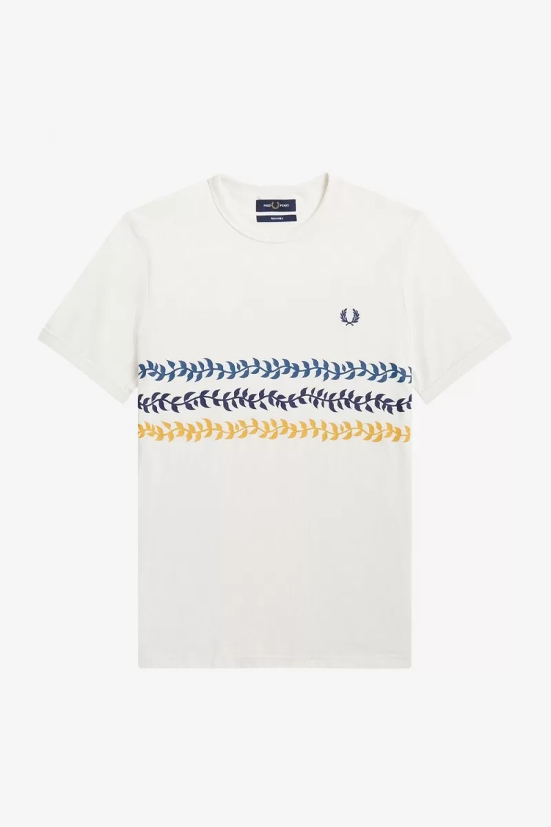 Fred Perry Vine Graphic Men’s T-Shirt Snow White KMBNA3629 Fred Perry Vine Graphic Men’s T-Shirt Snow White KMBNA3629