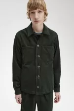 Fred Perry Waffle Cord Men’s Shirt Night Green BQHDI7094