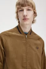 Fred Perry Waffle Cord Tennis Bomber Men’s Jackets Brown ZISML2863